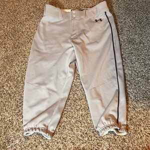 Under Armour Baseball Pants Athletic Gray‎ Black Piping MD Medium
